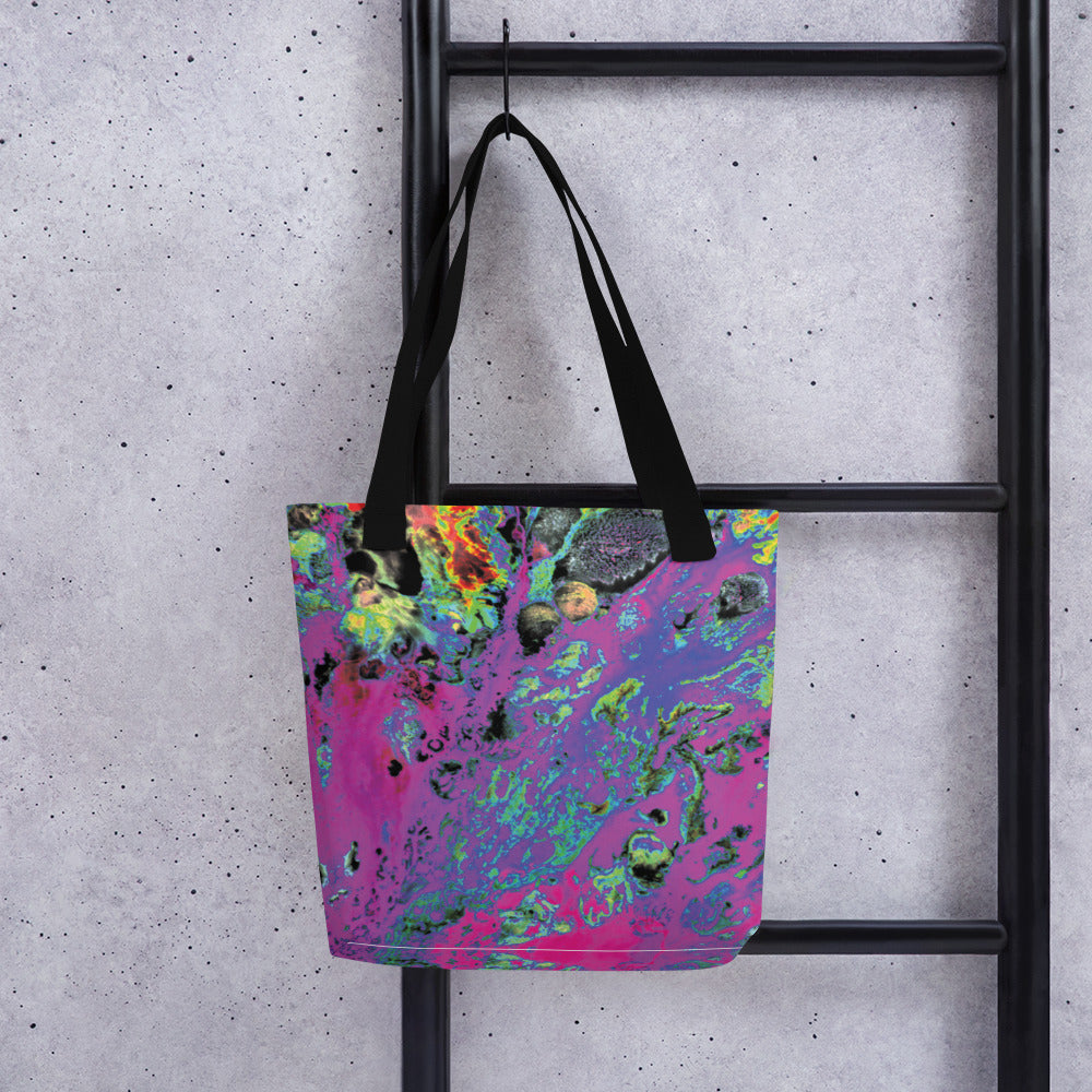 Magenta Abstract Art Shopping Tote Bag