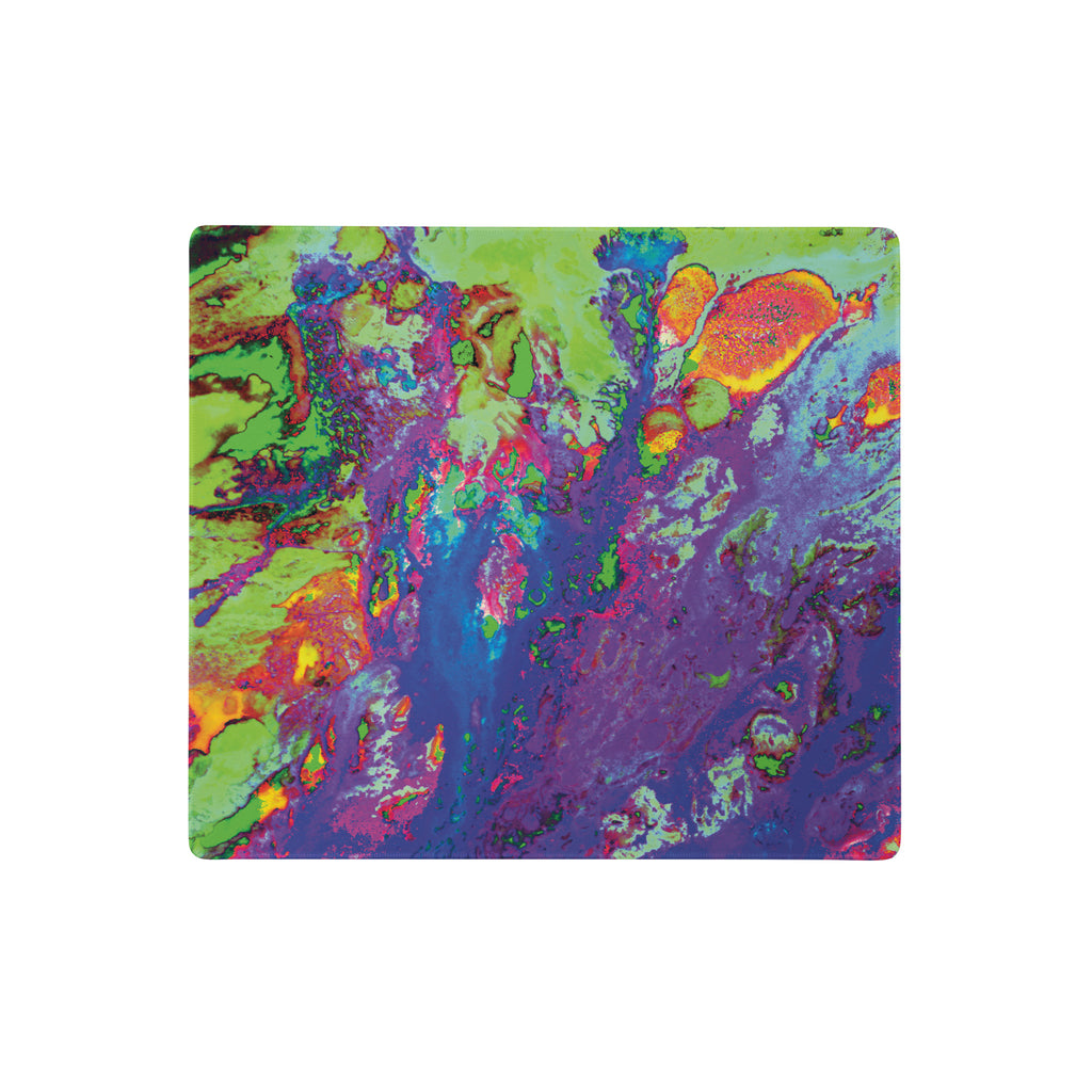 Neon Pastel Abstract Art Gaming Mouse Pad