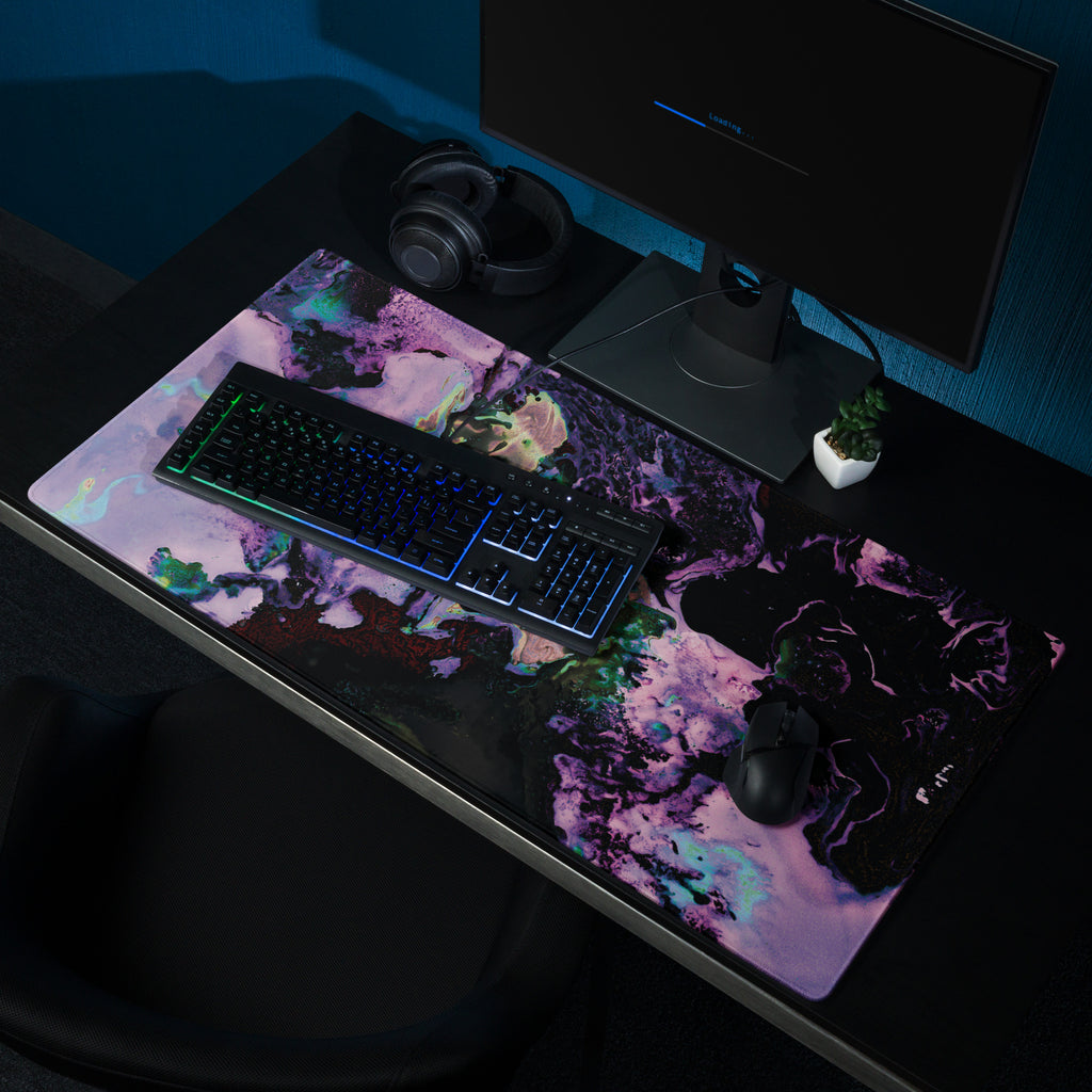 Lavender Abstract Art Gaming Mouse Pad