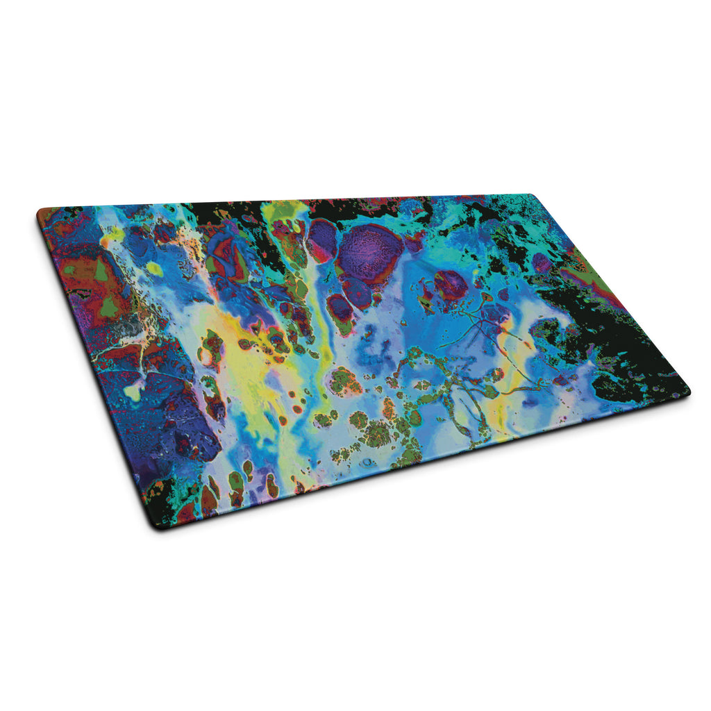 Blue Abstract Art Gaming Mouse Pad