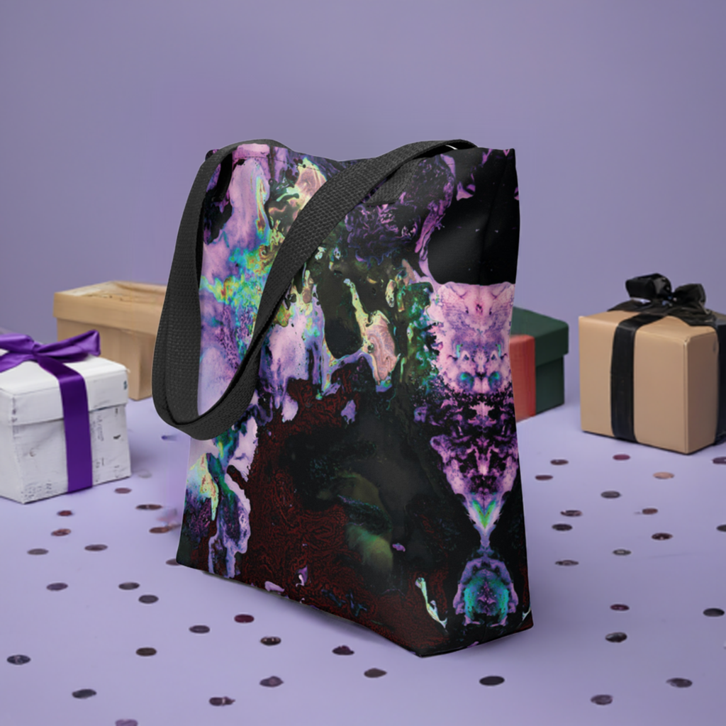 Lavender Cosmos Tote Bag | Real Abstract Design