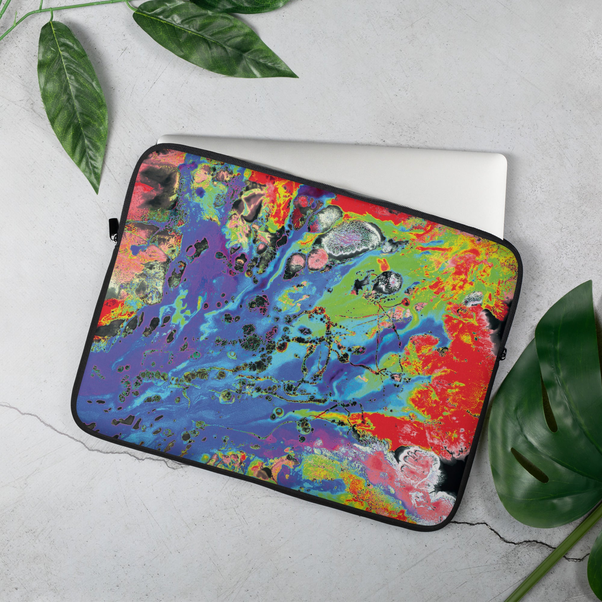 Neon Abstract Art Laptop Sleeve