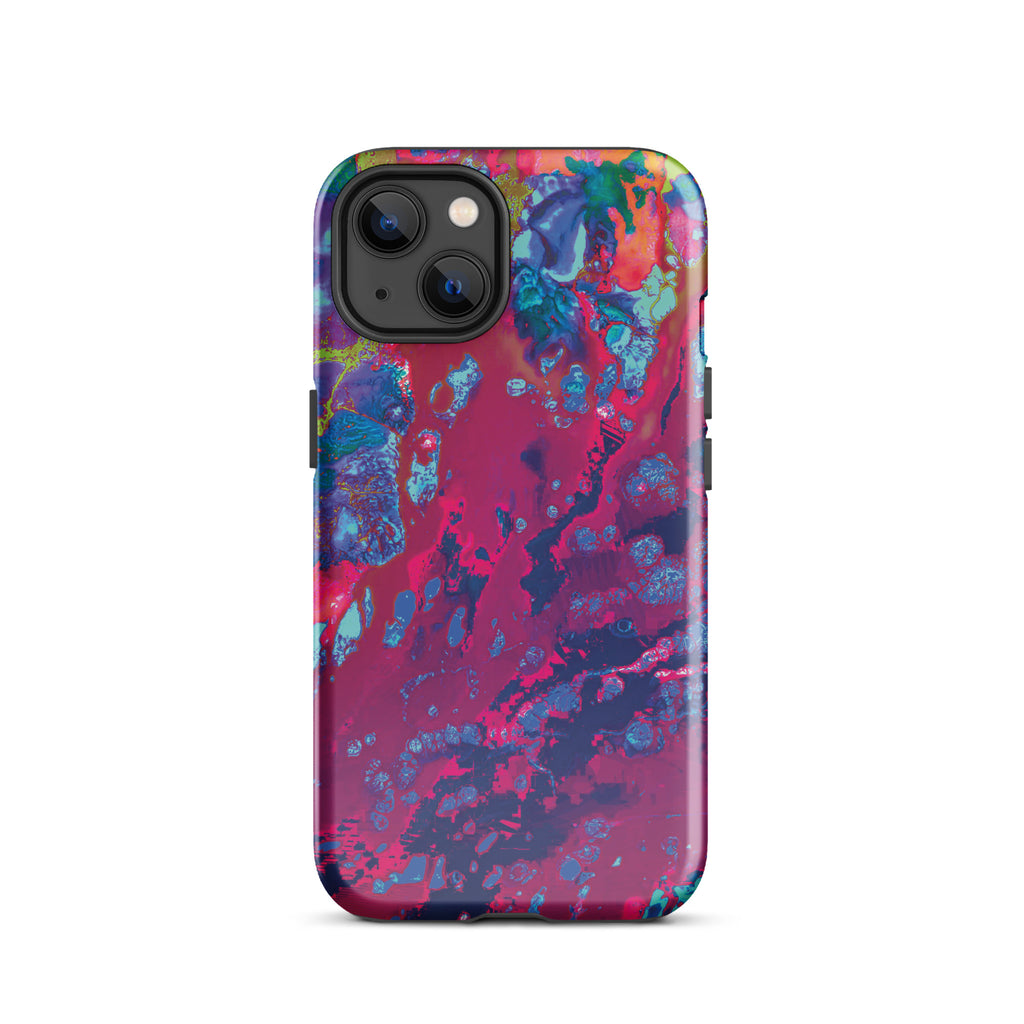 Magenta Abstract Art Tough iPhone Case