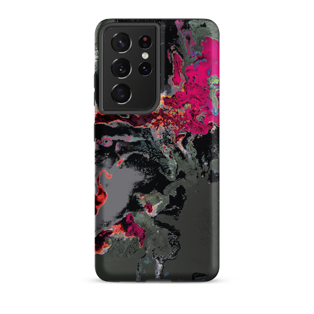 Gray Pink Abstract Art Tough Samsung Galaxy Case