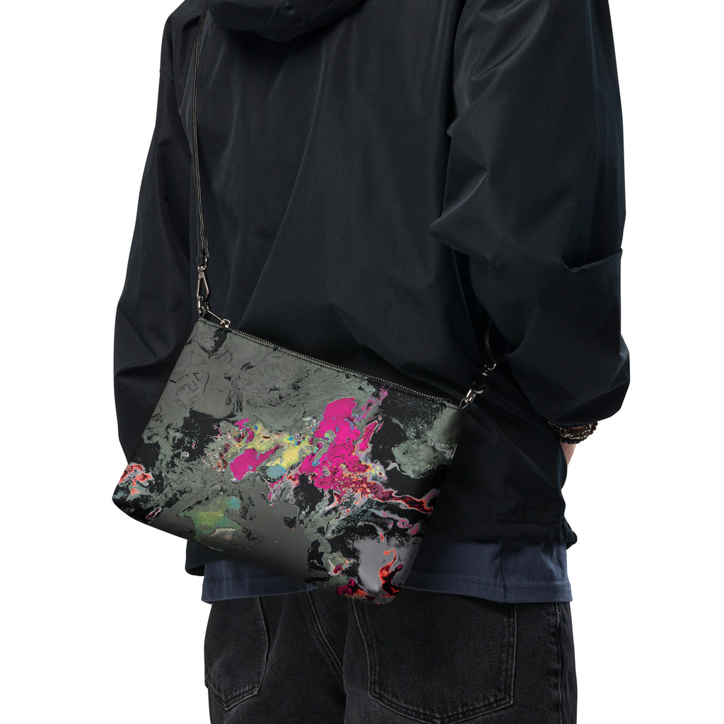 Gray Abstract Art Versatile Crossbody Shoulder Bag