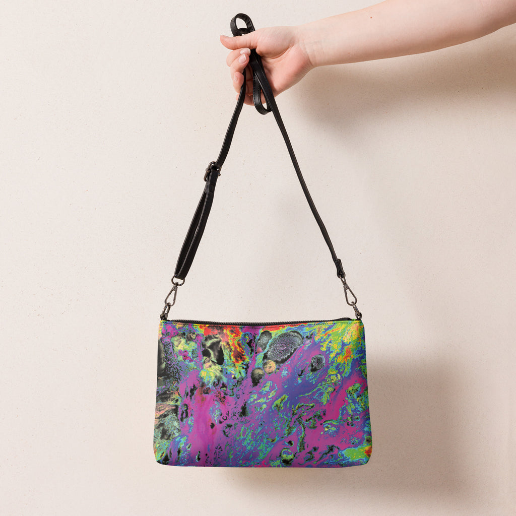 Magenta Abstract Art Versatile Crossbody Shoulder Bag