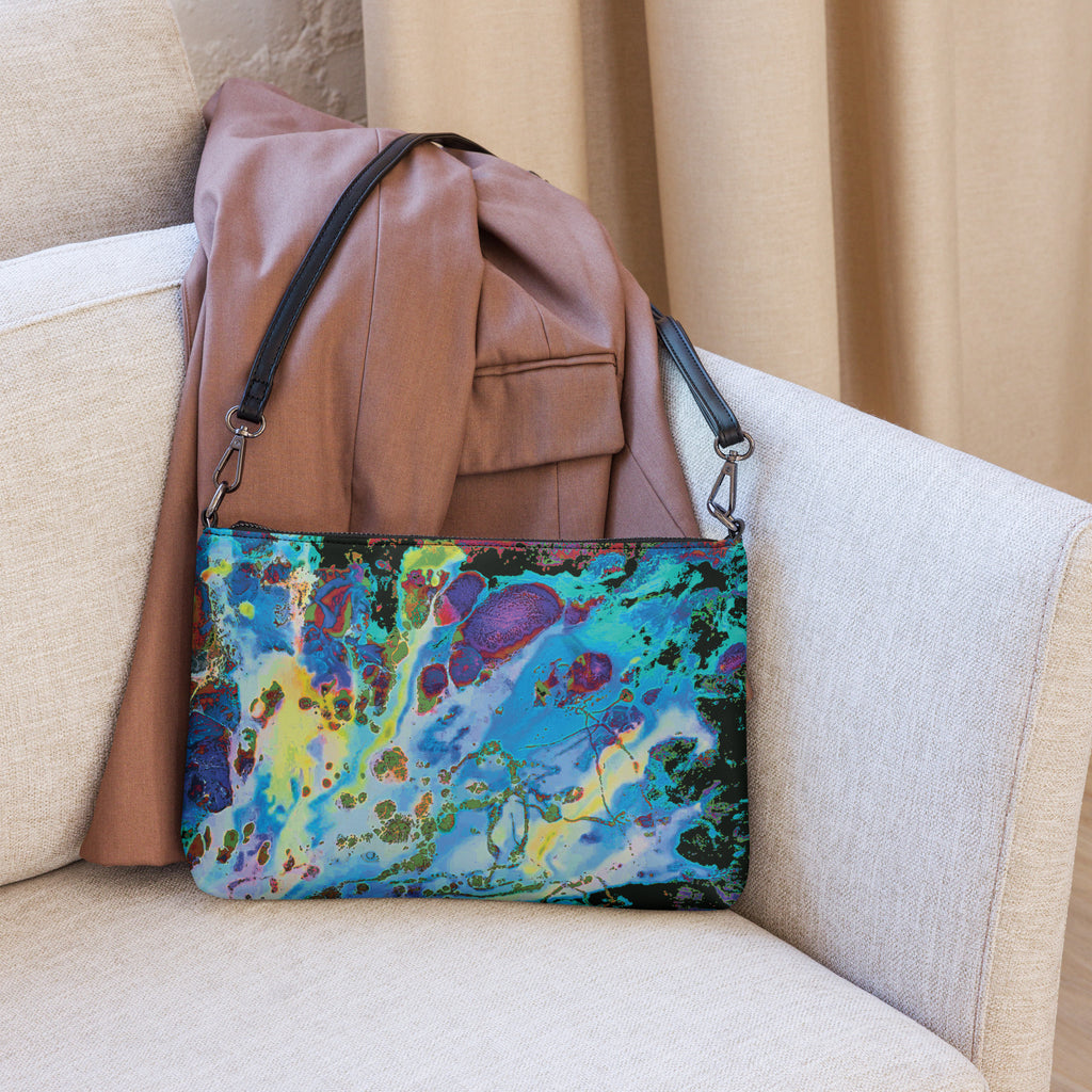 Blue Abstract Art Versatile Crossbody Shoulder Bag