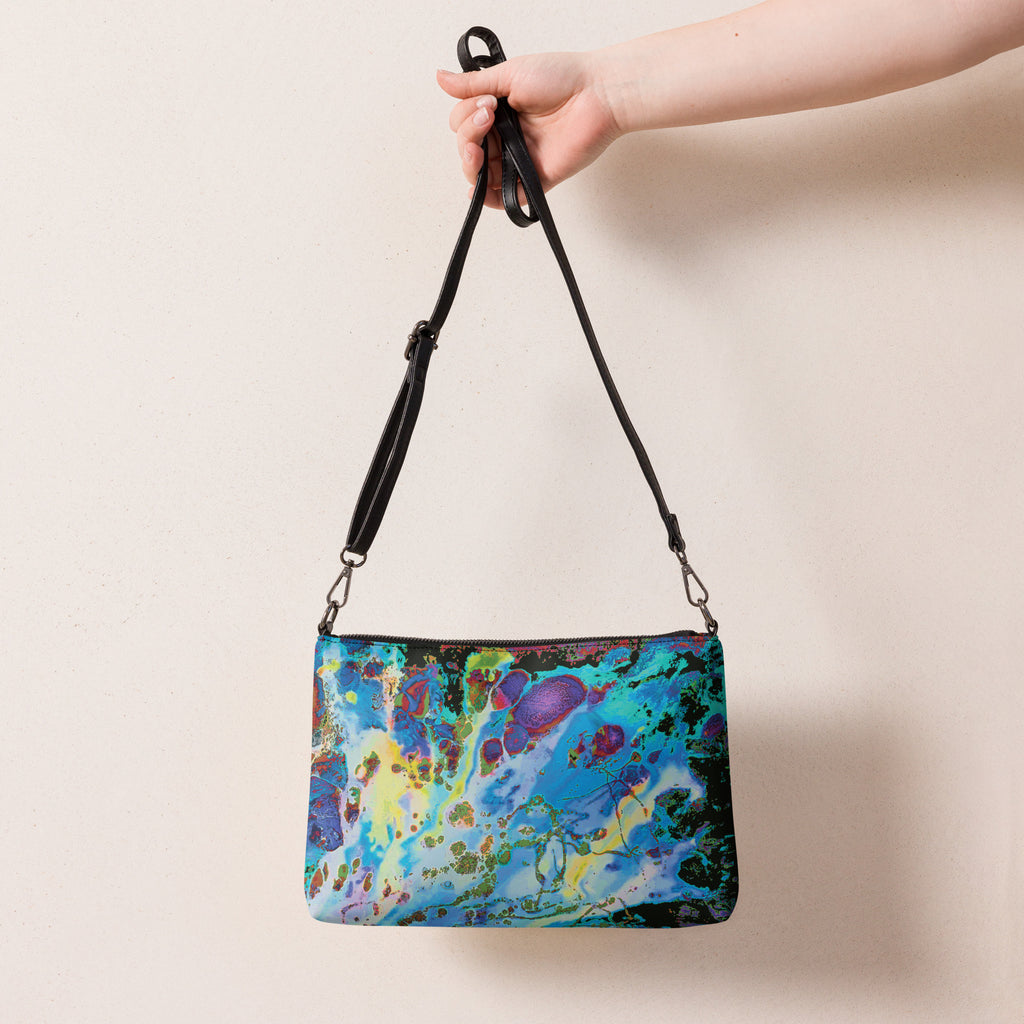 Blue Abstract Art Versatile Crossbody Shoulder Bag