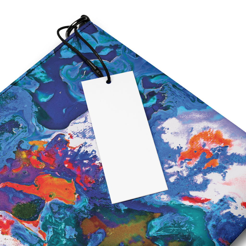 Aqua Orange Abstract Art Versatile Crossbody Shoulder Bag