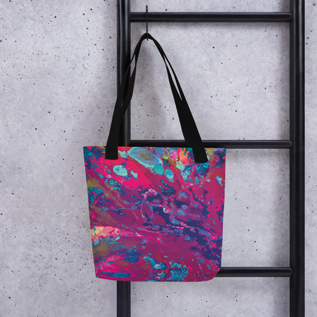 Magenta Abstract Art Shopping Tote Bag