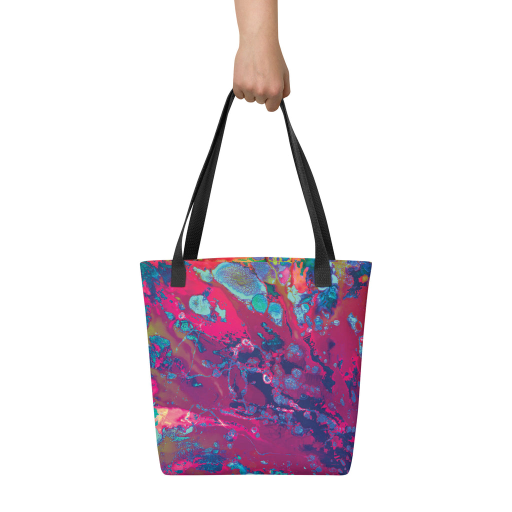 Magenta Abstract Art Shopping Tote Bag