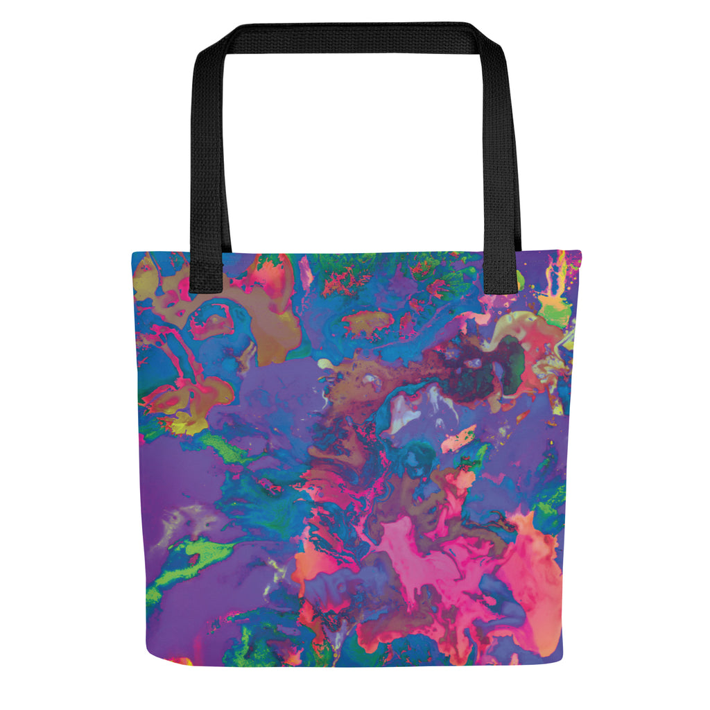 Purple Abstract Art Shopping Tote Bag