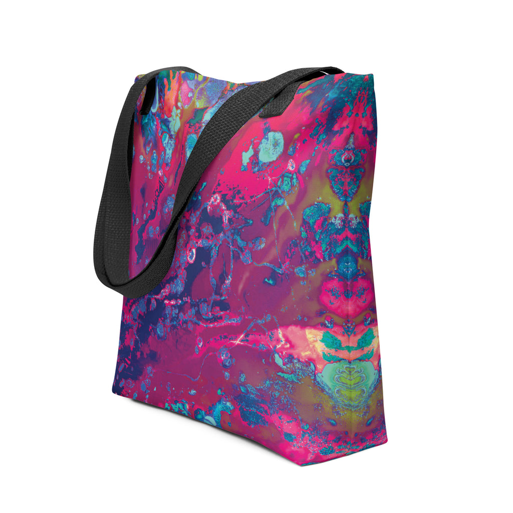 Magenta Abstract Art Shopping Tote Bag