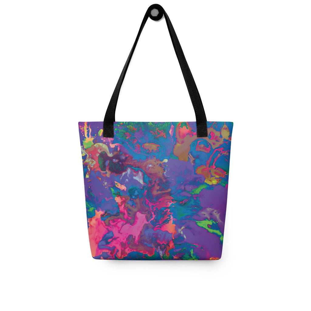 Purple Abstract Art Shopping Tote Bag