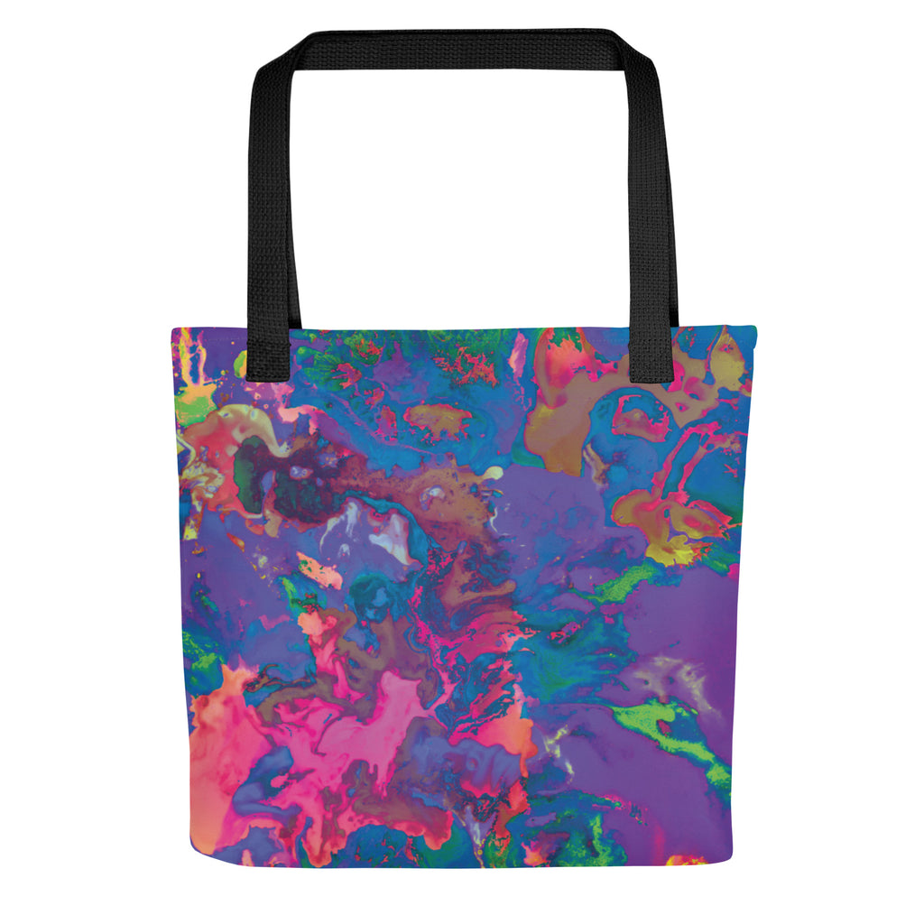 Purple Abstract Art Shopping Tote Bag