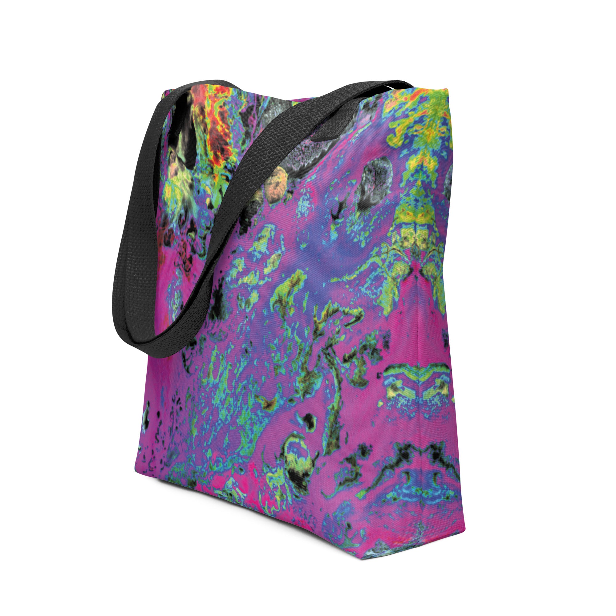 Magenta Abstract Art Shopping Tote Bag