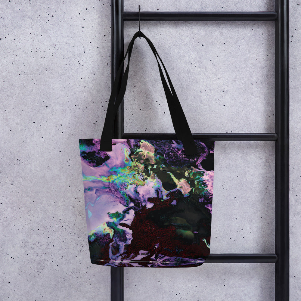 Lavender Abstract Art Shopping Tote Bag