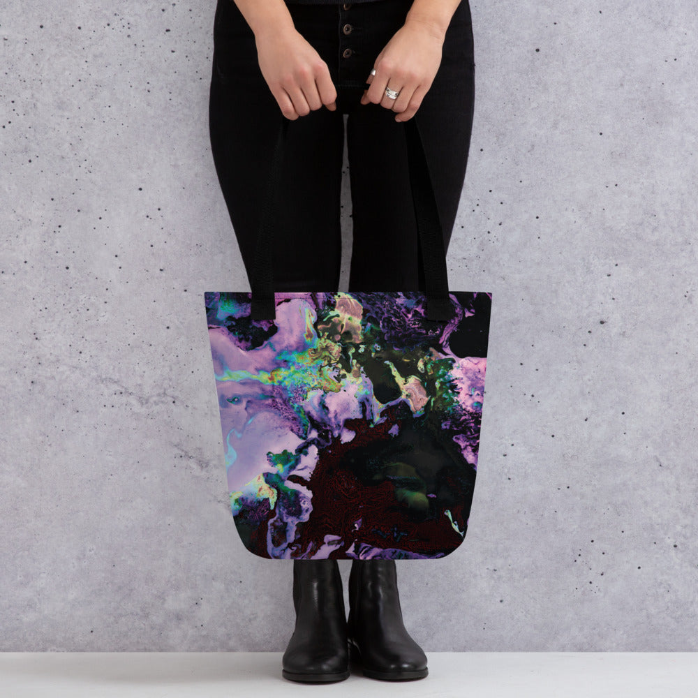 Lavender Abstract Art Shopping Tote Bag