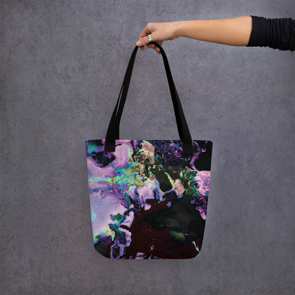 Lavender Abstract Art Shopping Tote Bag