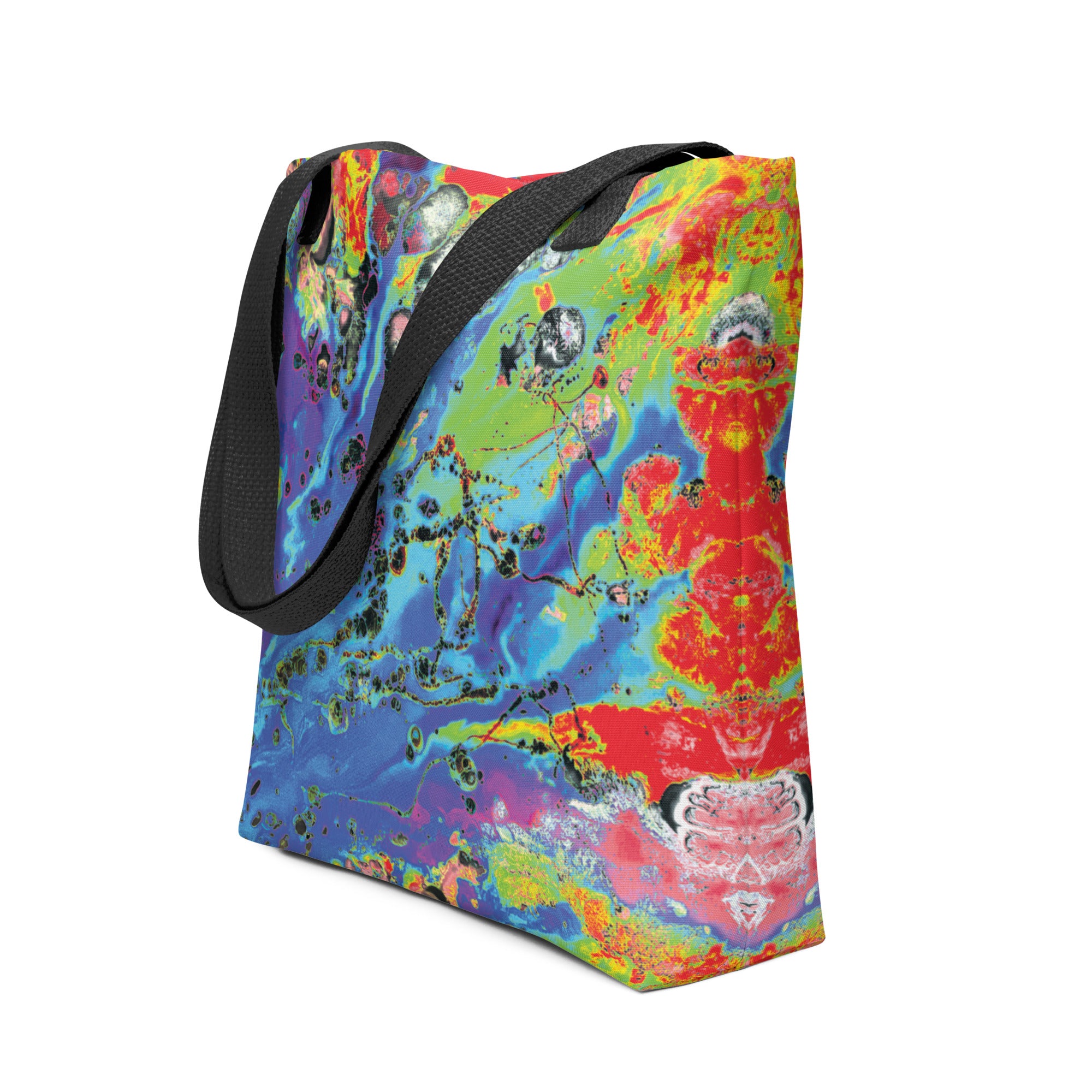 Neon Abstract Art Shopping Tote Bag