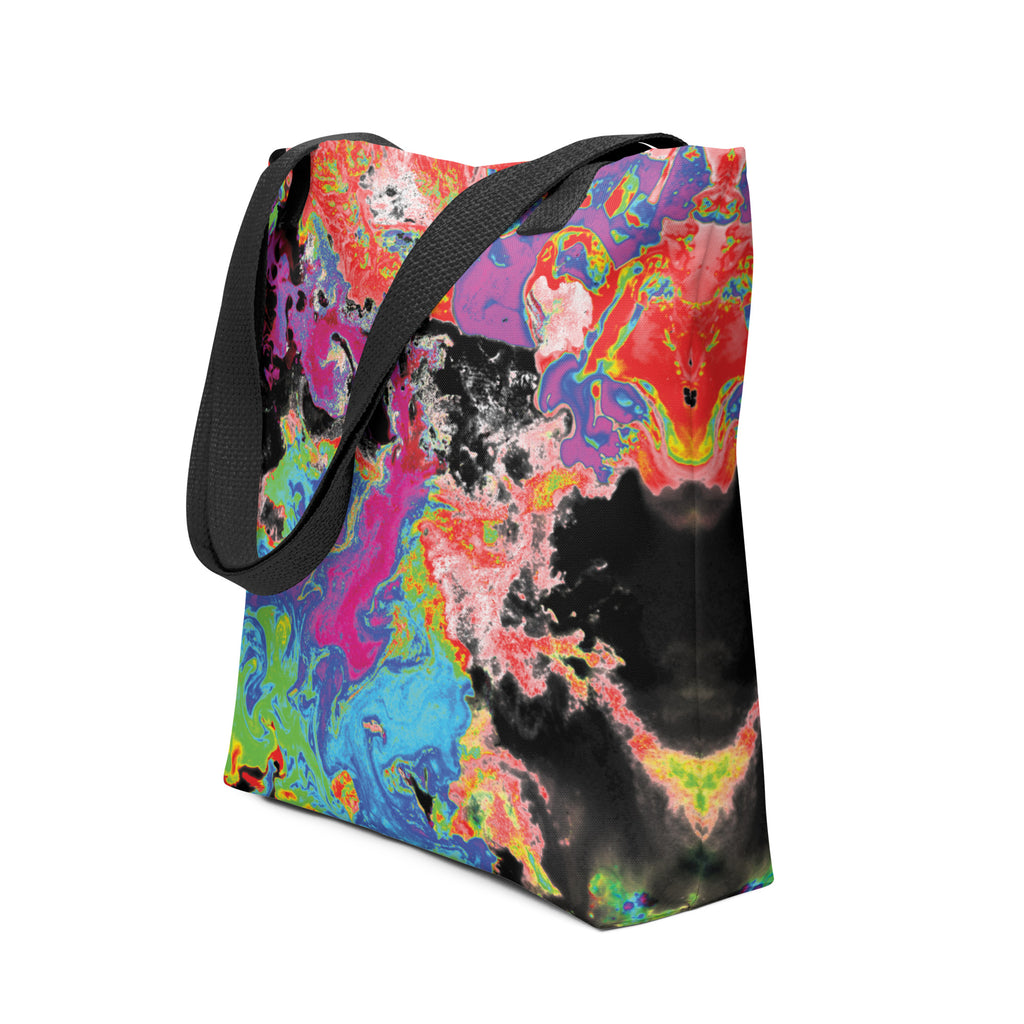 Neon Abstract Art Shopping Tote Bag