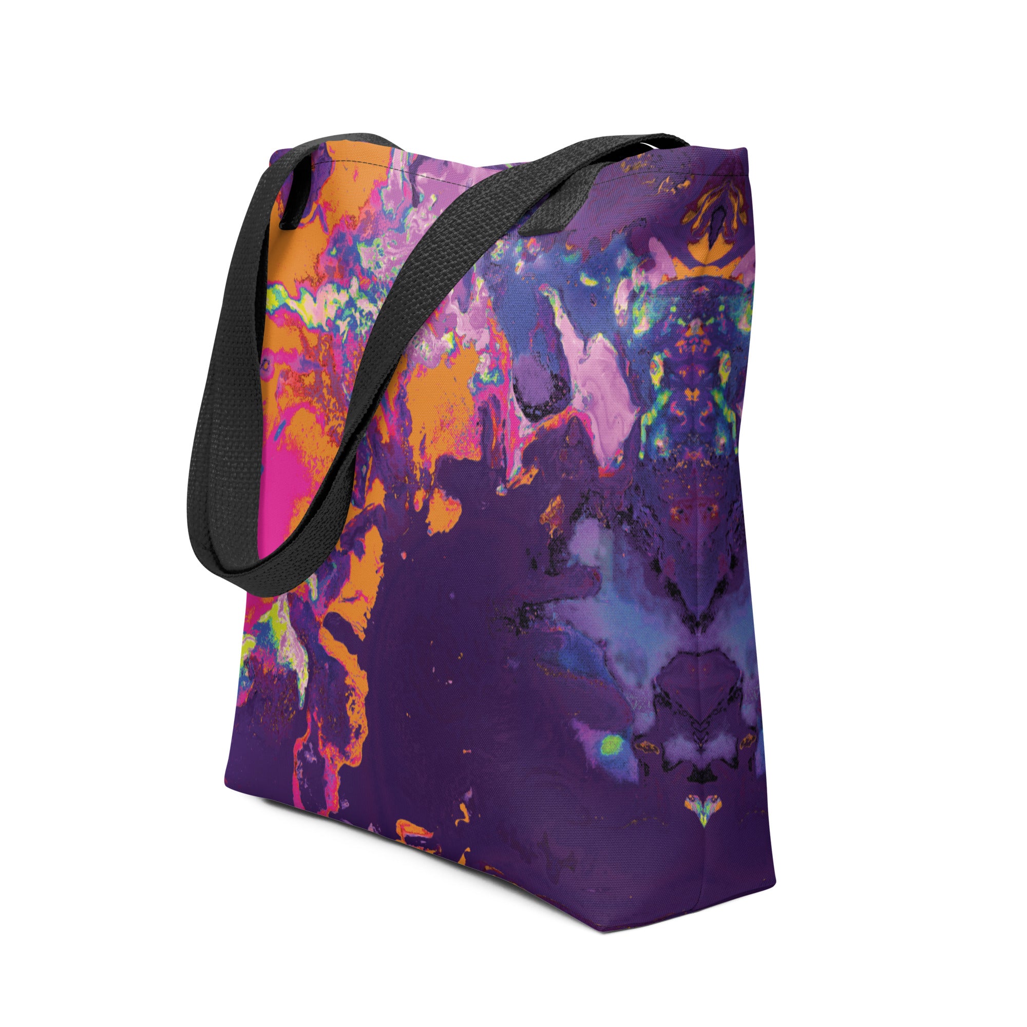 Purple Orange Shopping Tote Bag