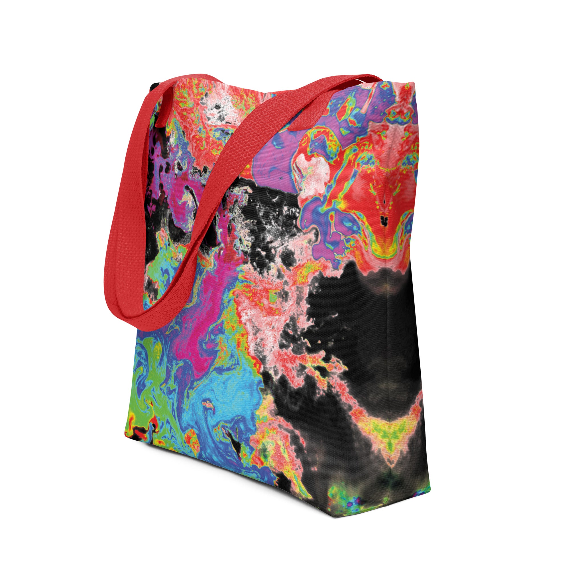 Neon Abstract Art Shopping Tote Bag