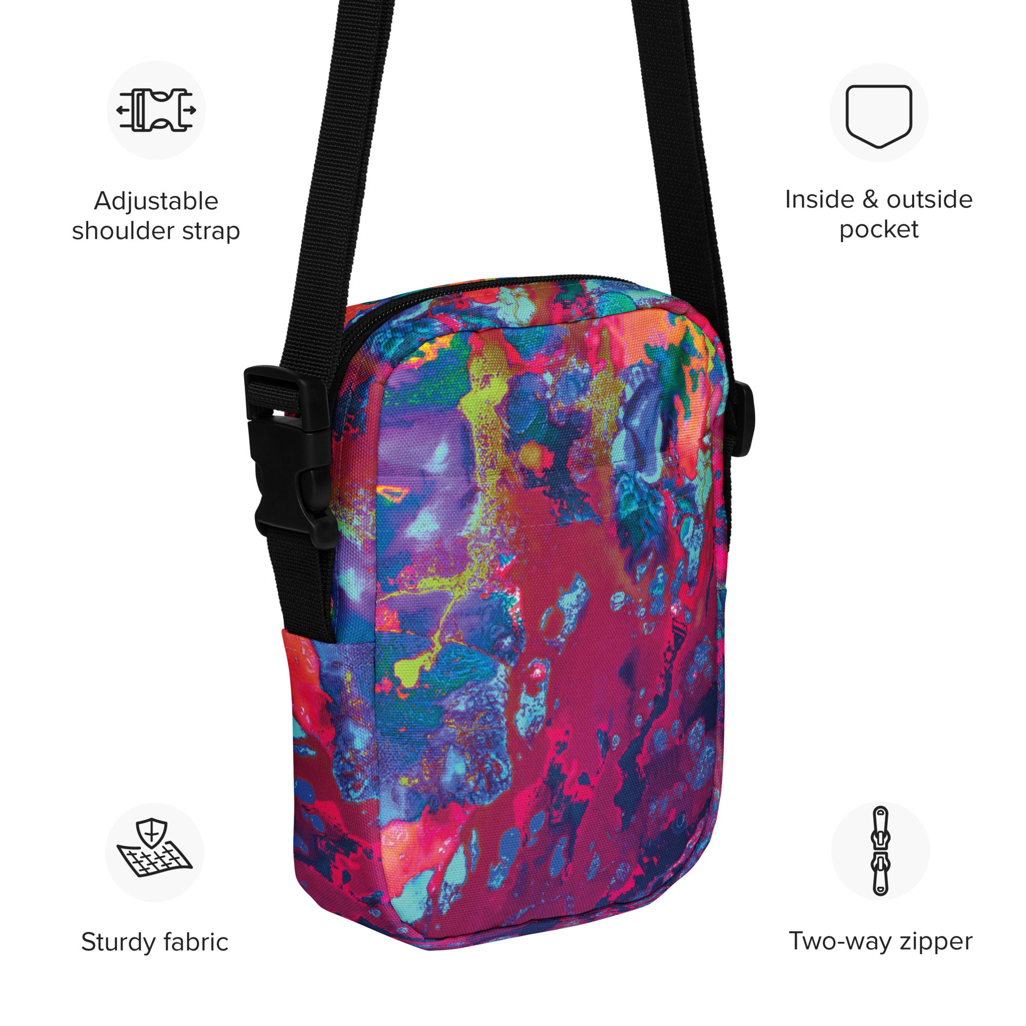 Abstract Art Crossbody Utility Bag