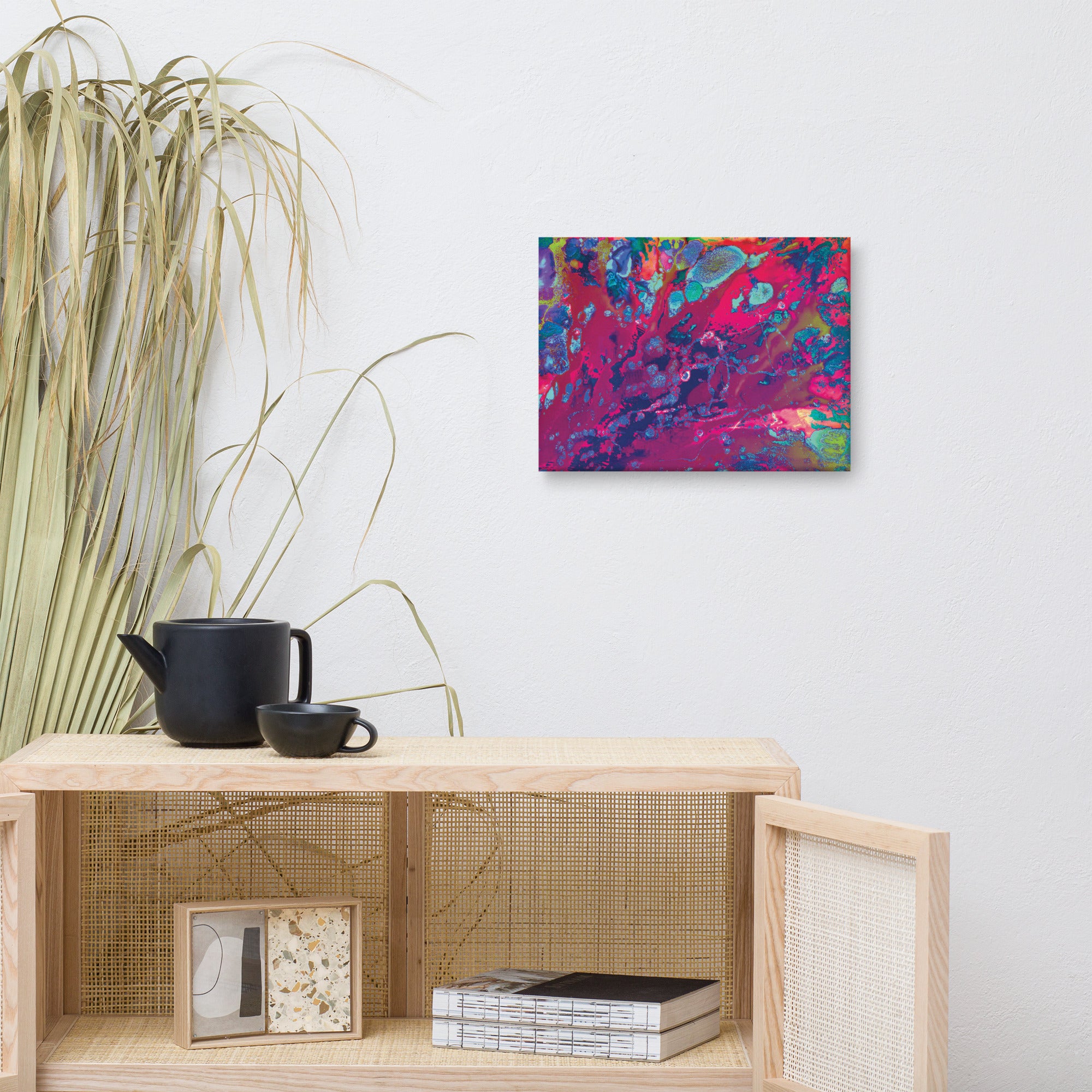 Magenta Abstract Art Canvas Print