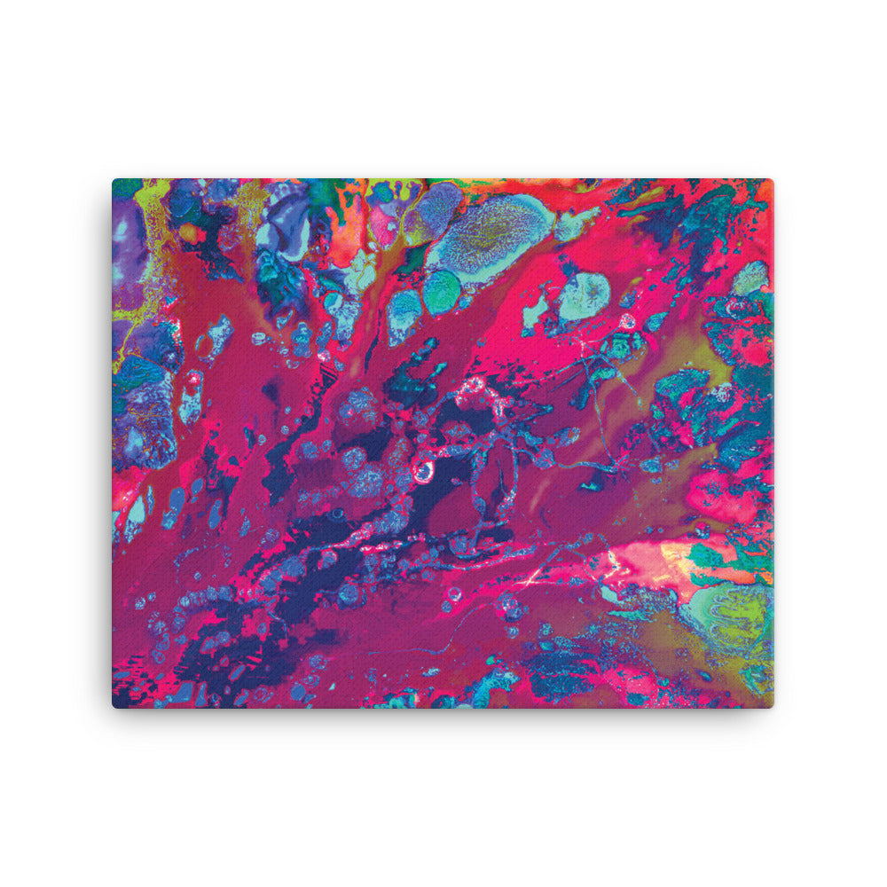 Magenta Abstract Art Canvas Print