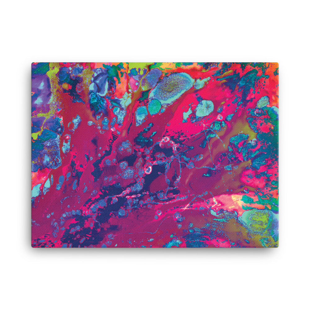 Magenta Abstract Art Canvas Print