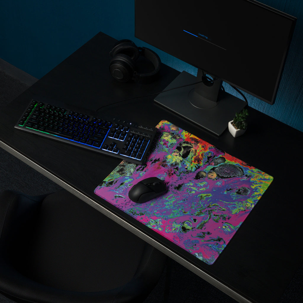 Magenta Abstract Art Gaming Mouse Pad