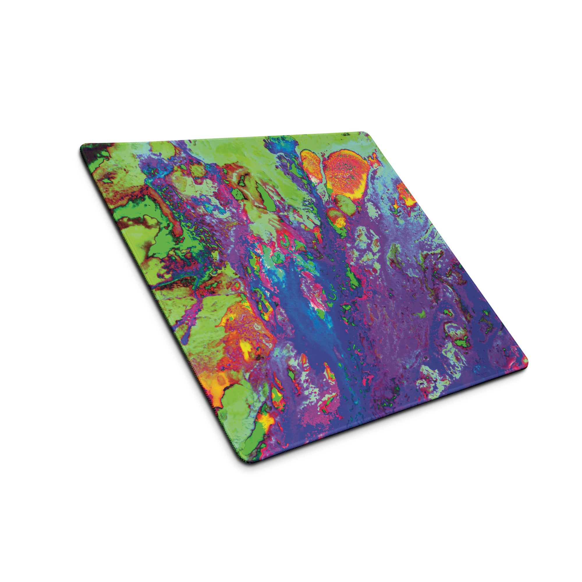 Neon Pastel Abstract Art Gaming Mouse Pad