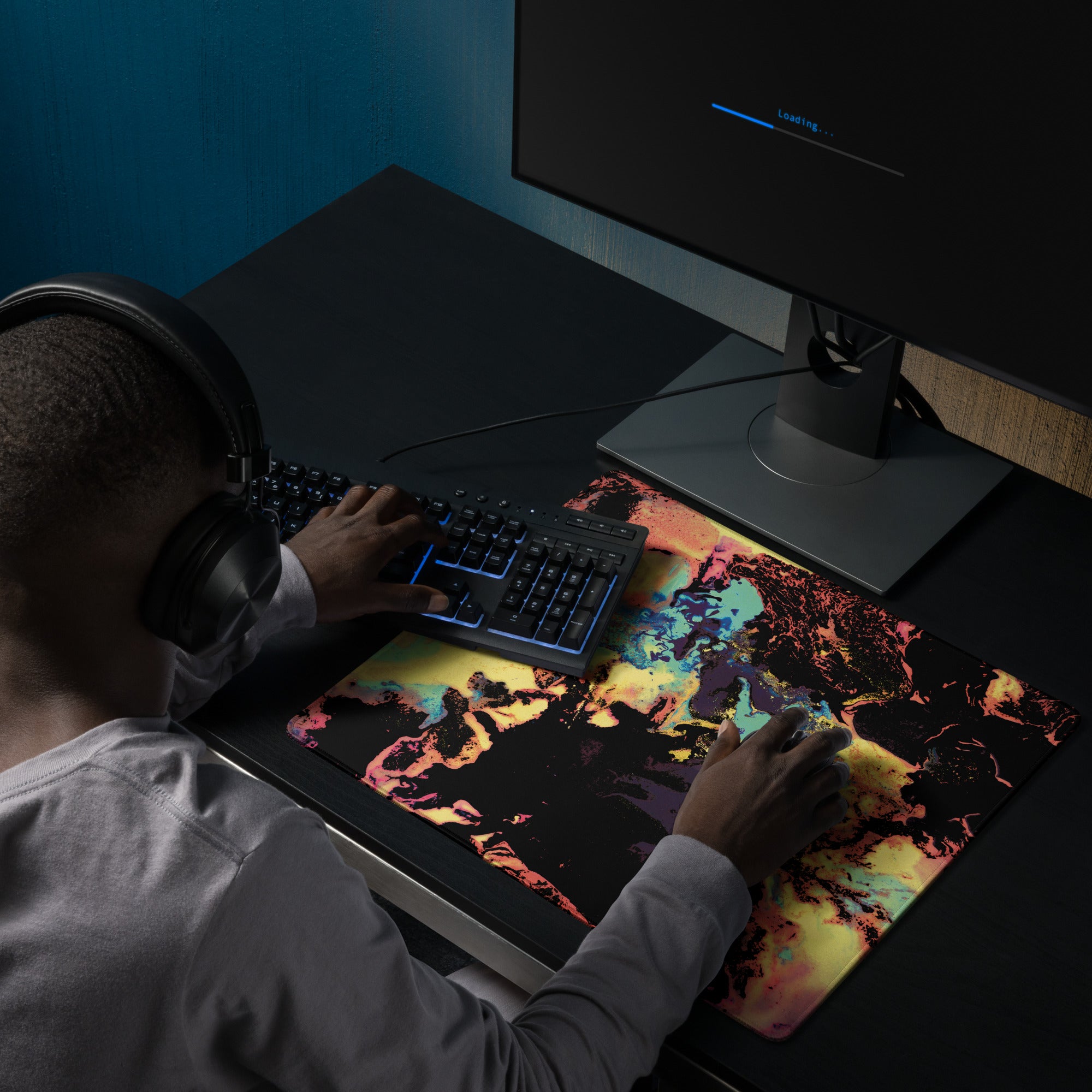 Yellow Abstract Art Gaming Mouse Pad