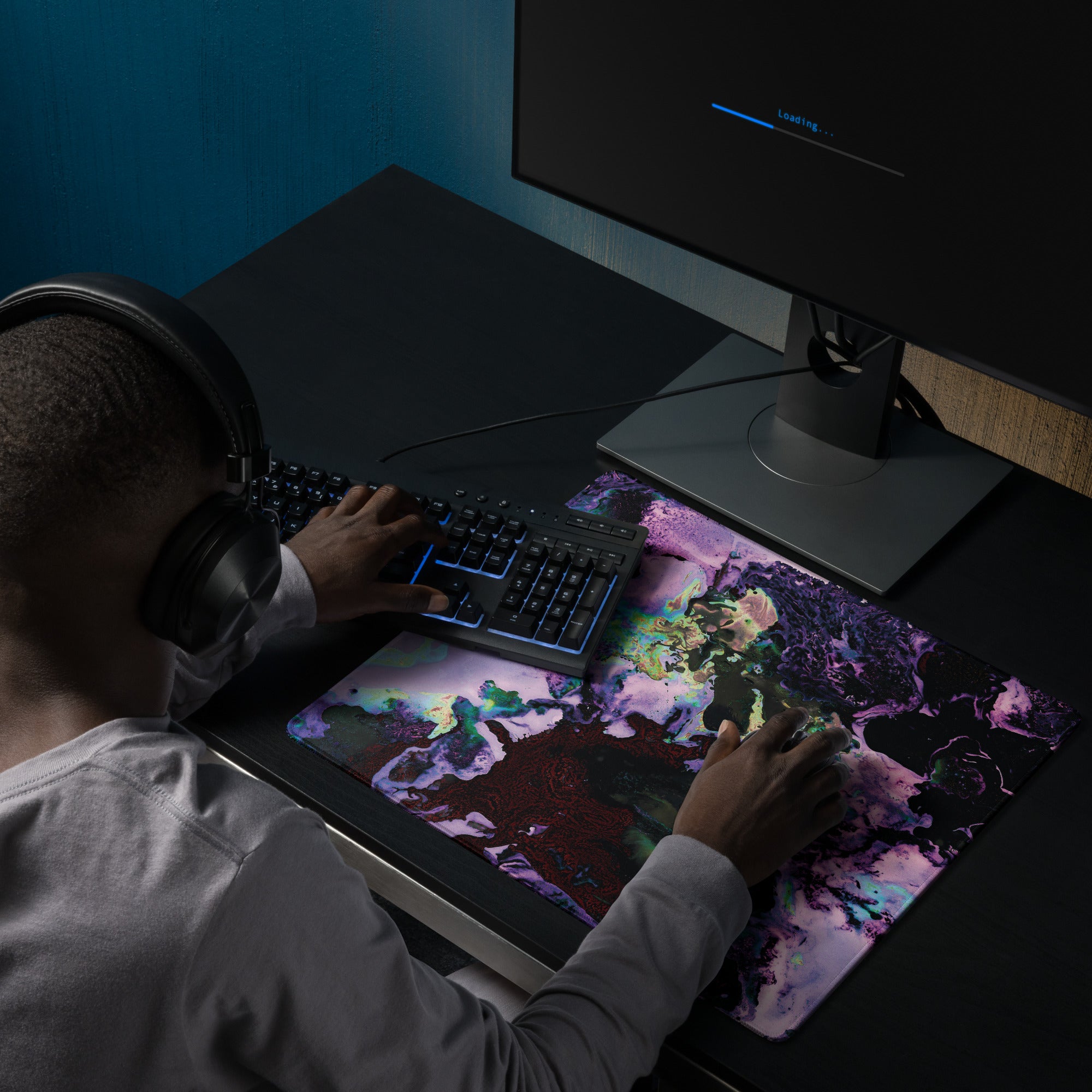 Lavender Abstract Art Gaming Mouse Pad