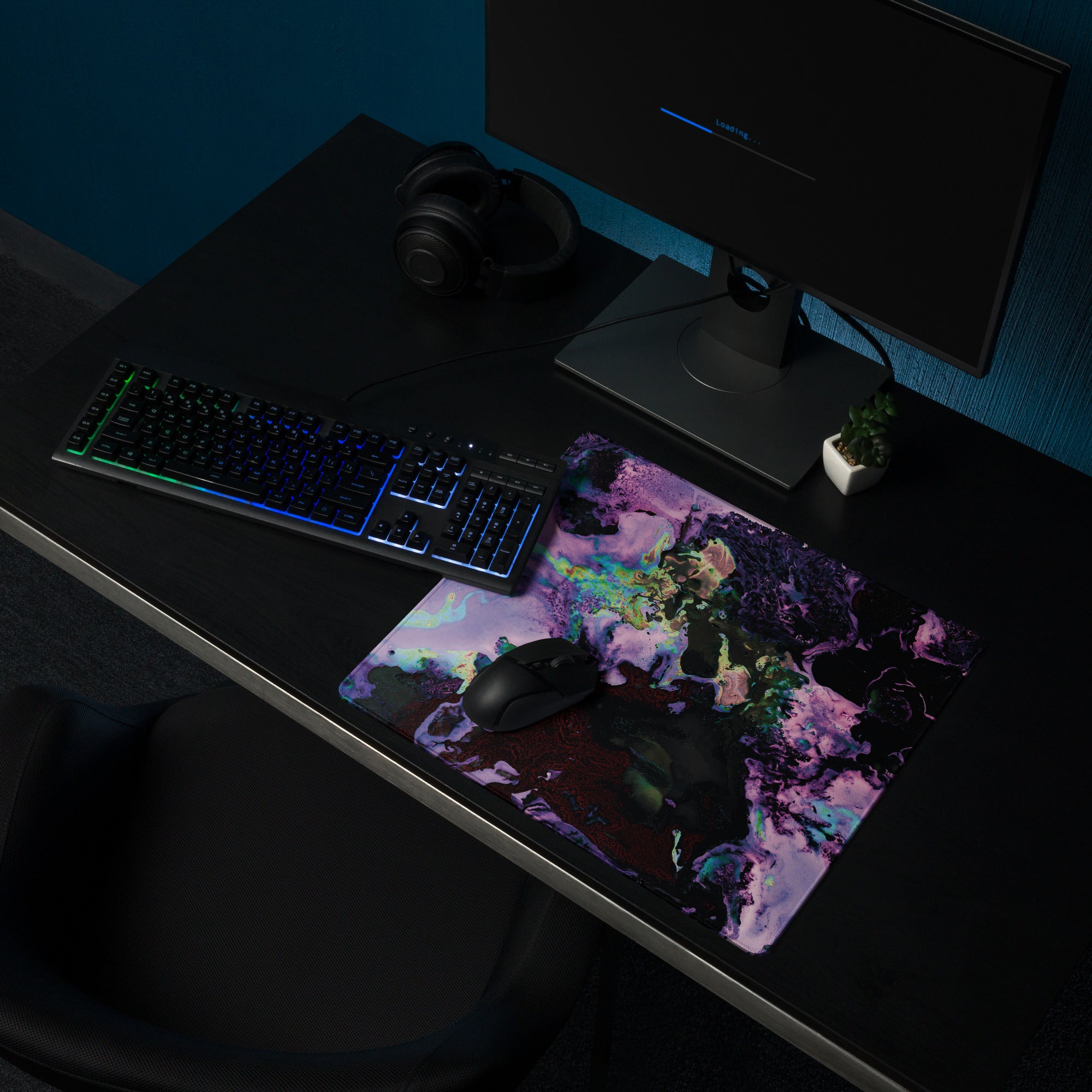 Lavender Abstract Art Gaming Mouse Pad