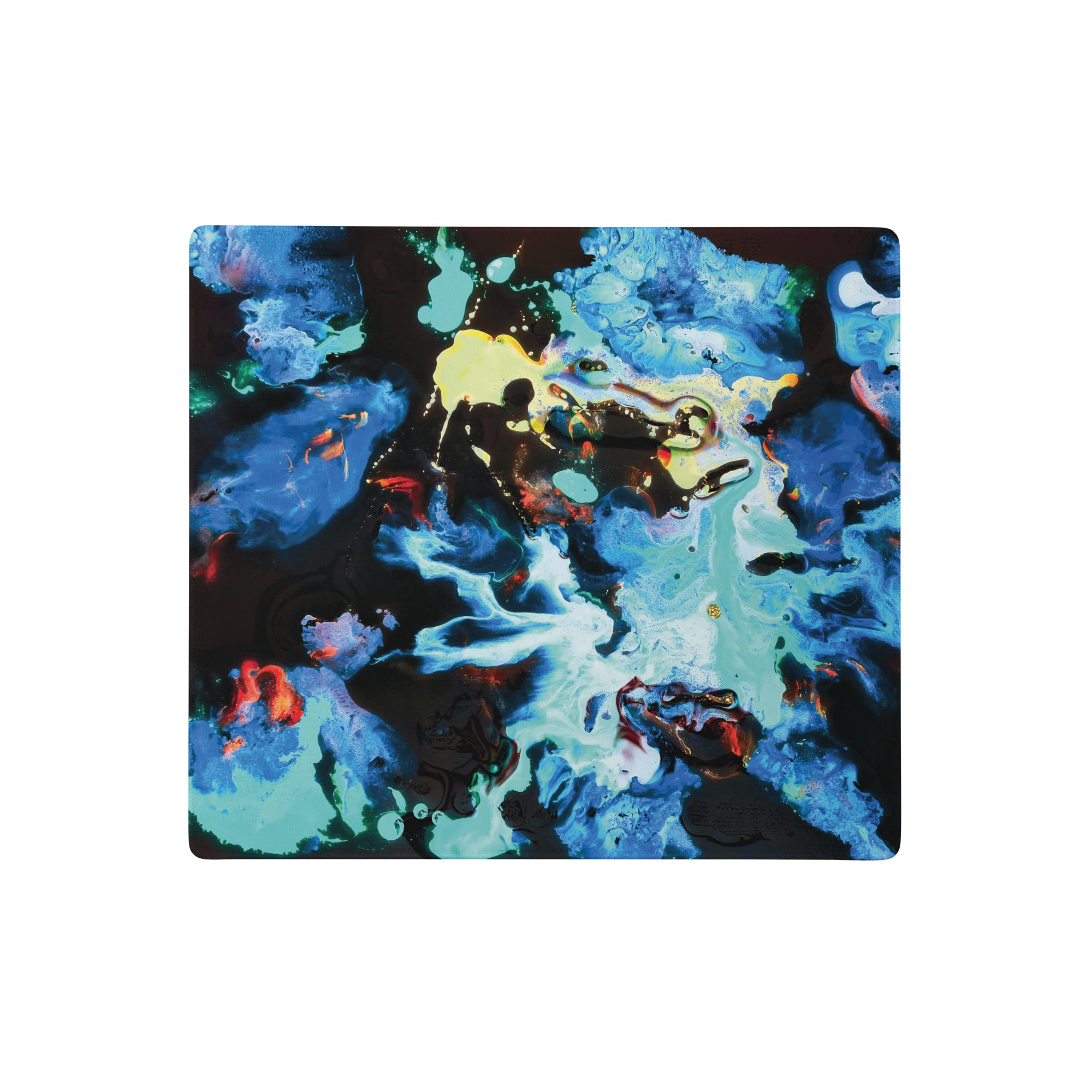 Aqua Abstract Art Gaming Mouse Pad