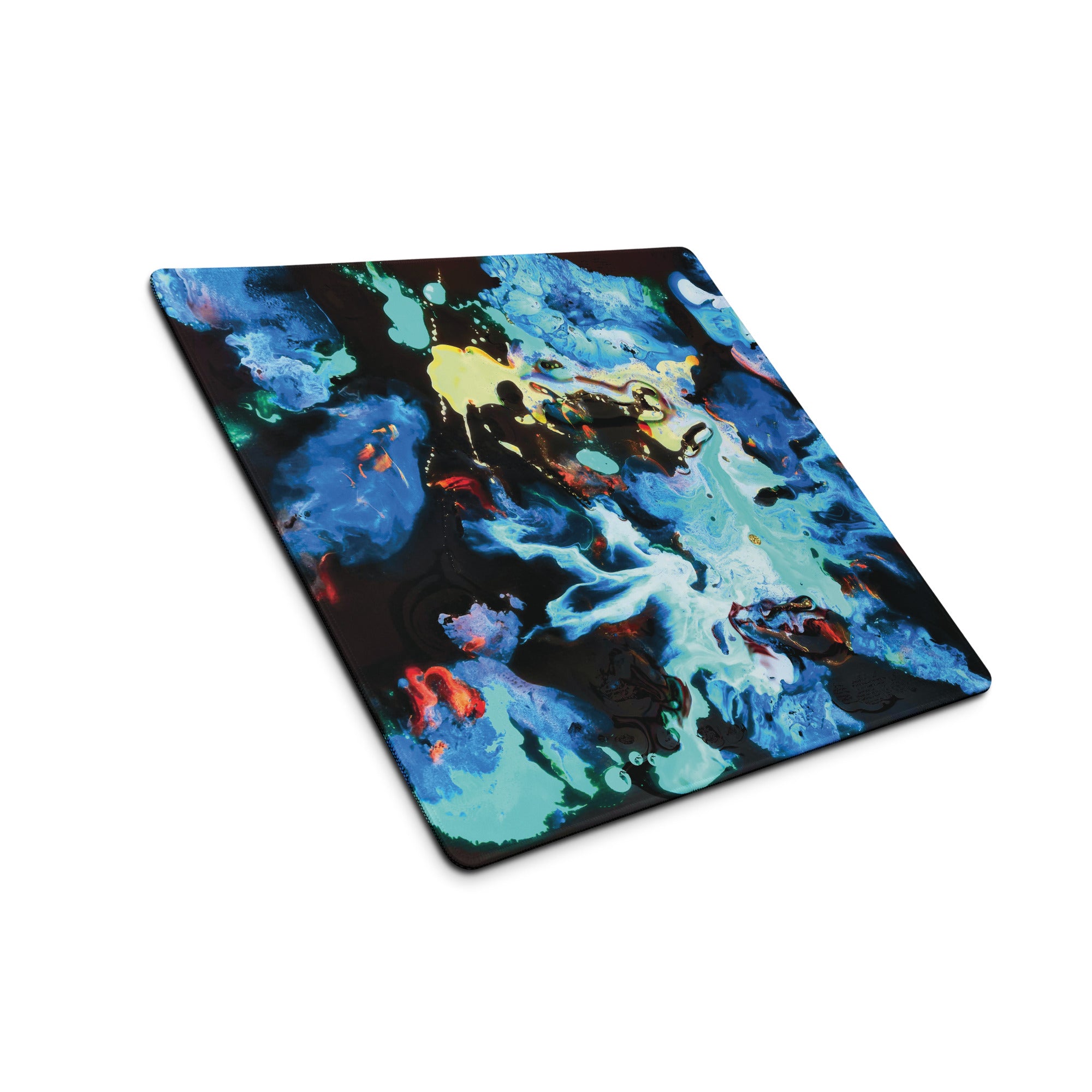 Aqua Abstract Art Gaming Mouse Pad