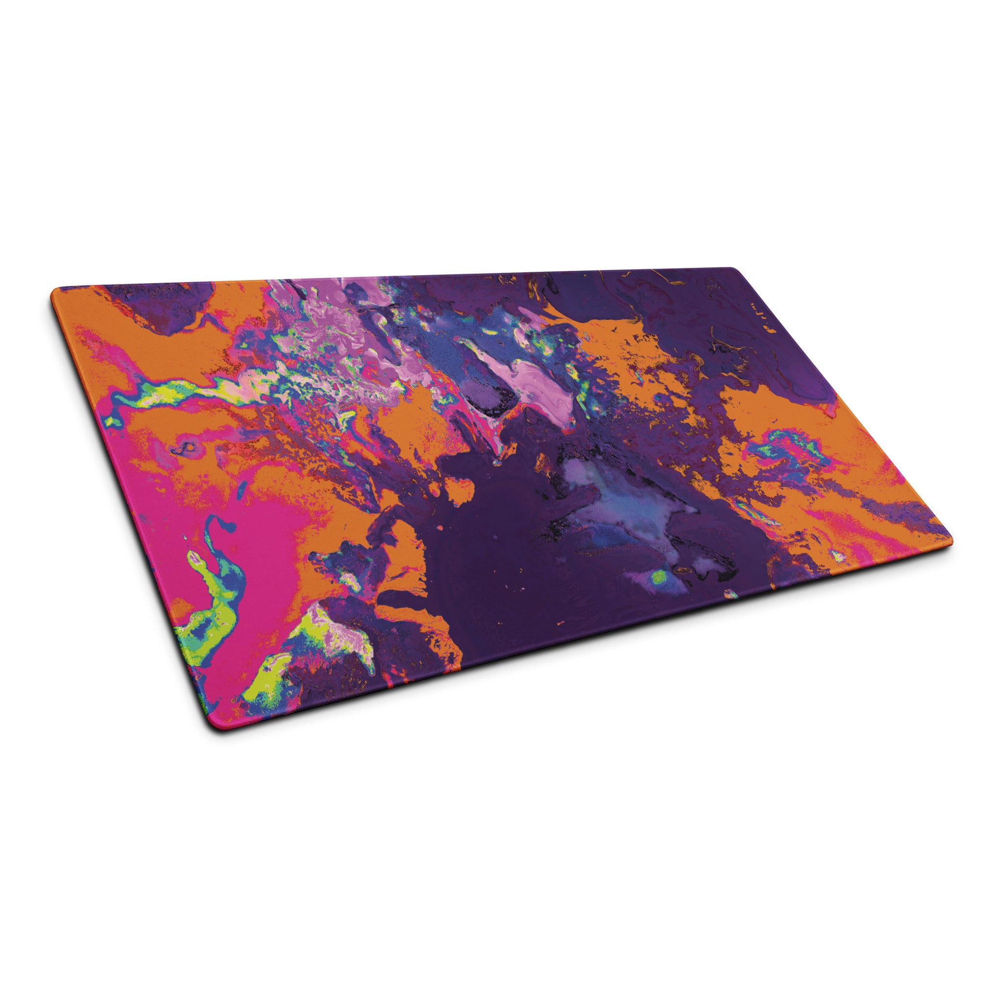 Orange Magenta Abstract Art Gaming Mouse Pad