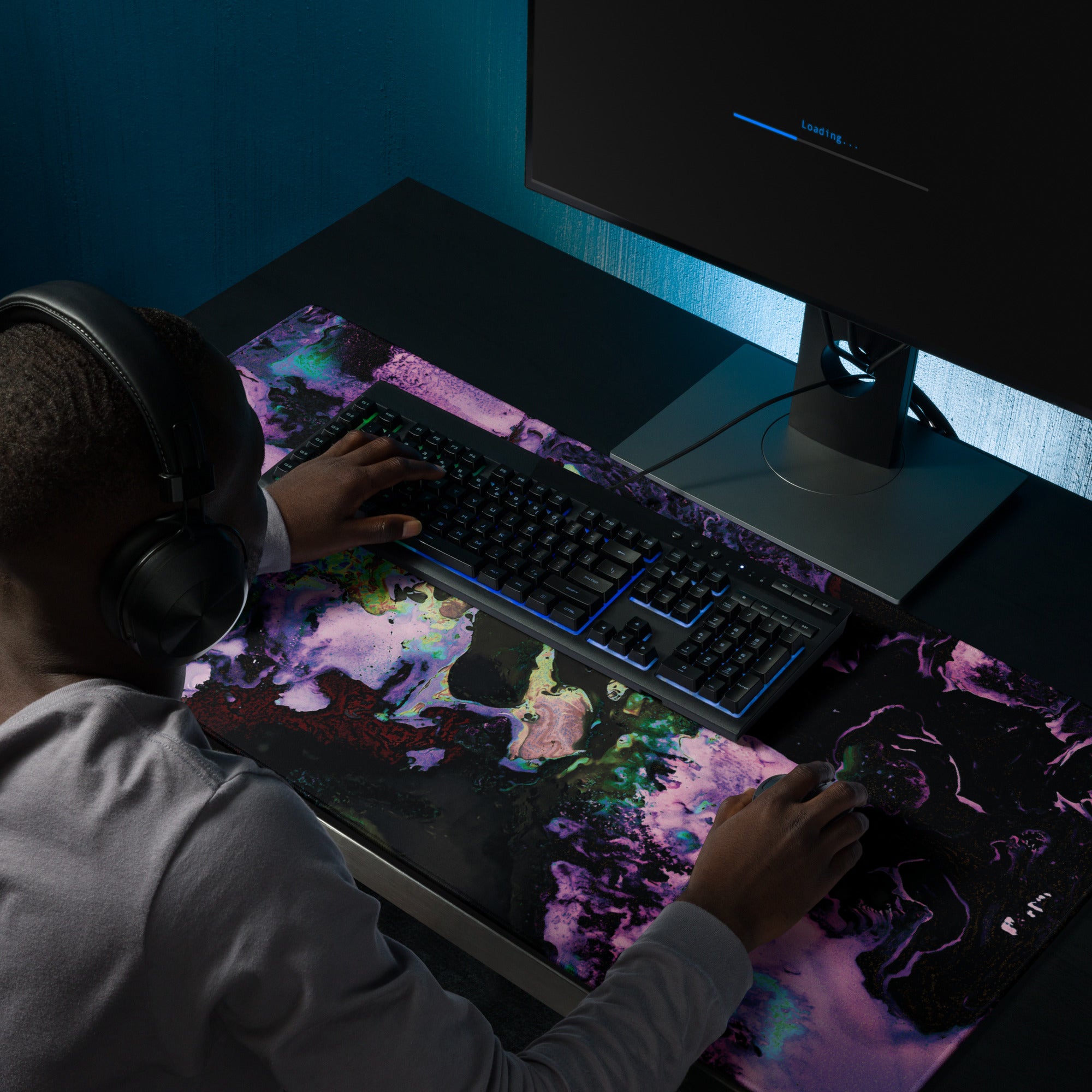 Lavender Abstract Art Gaming Mouse Pad