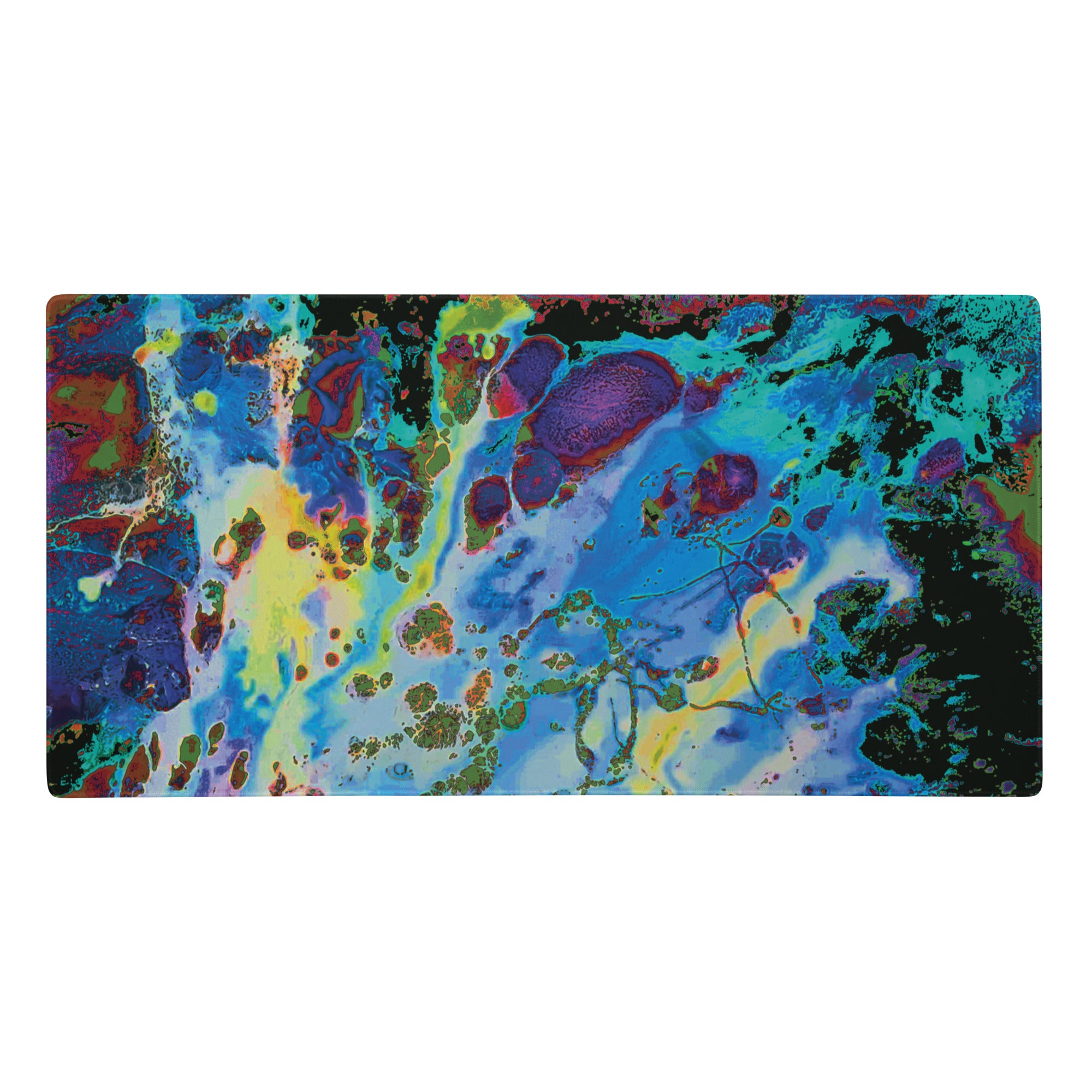 Blue Abstract Art Gaming Mouse Pad