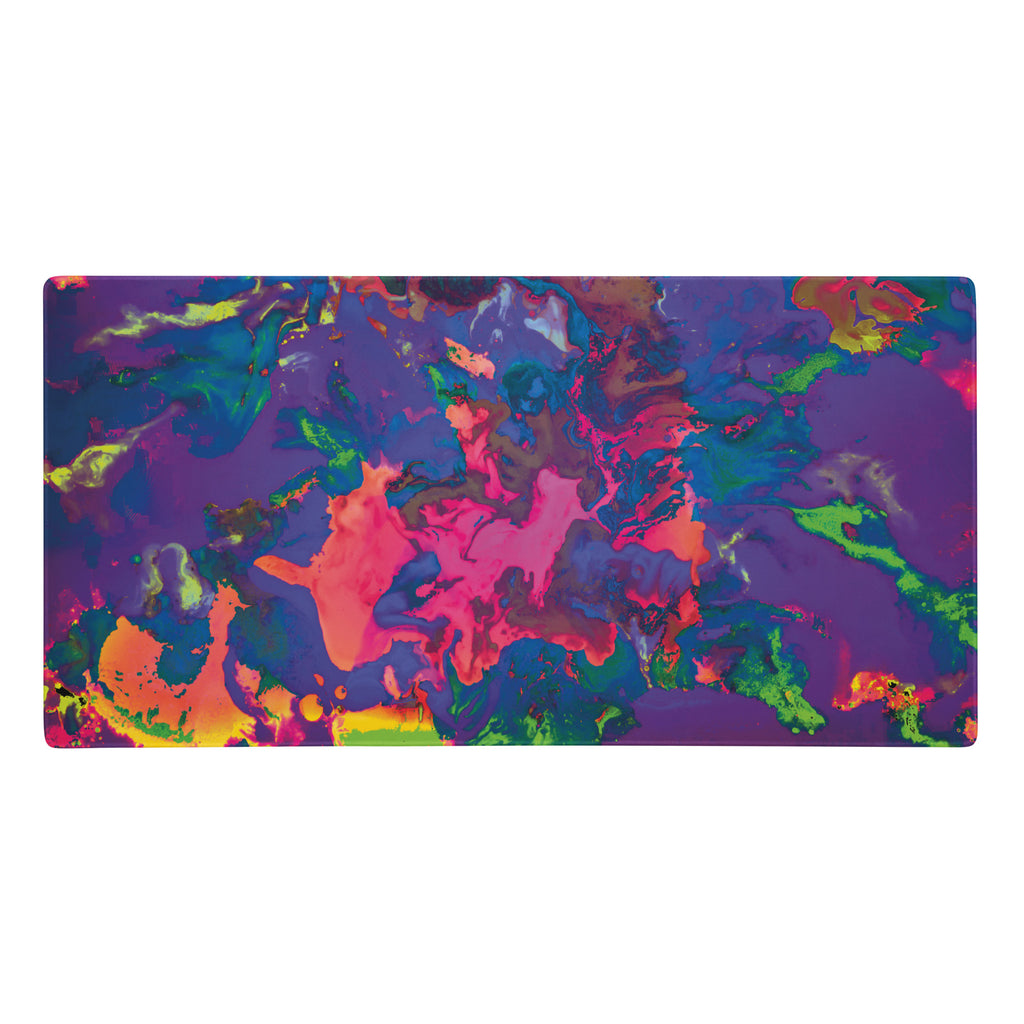 Colorful abstract pattern mouse pad on a white background