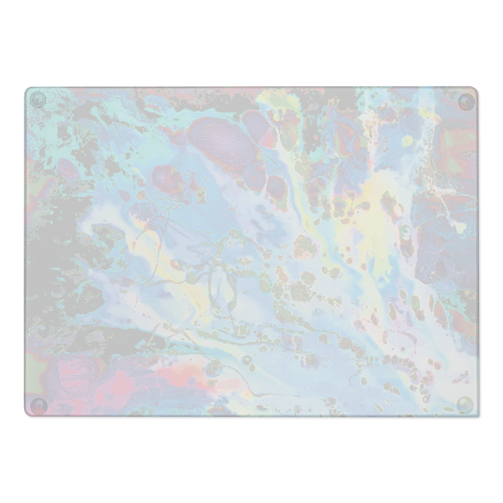 Colorful abstract blue glass cutting board 