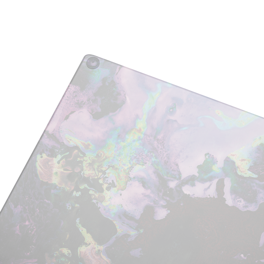 Colorful lavender abstract-patterned glass cutting board