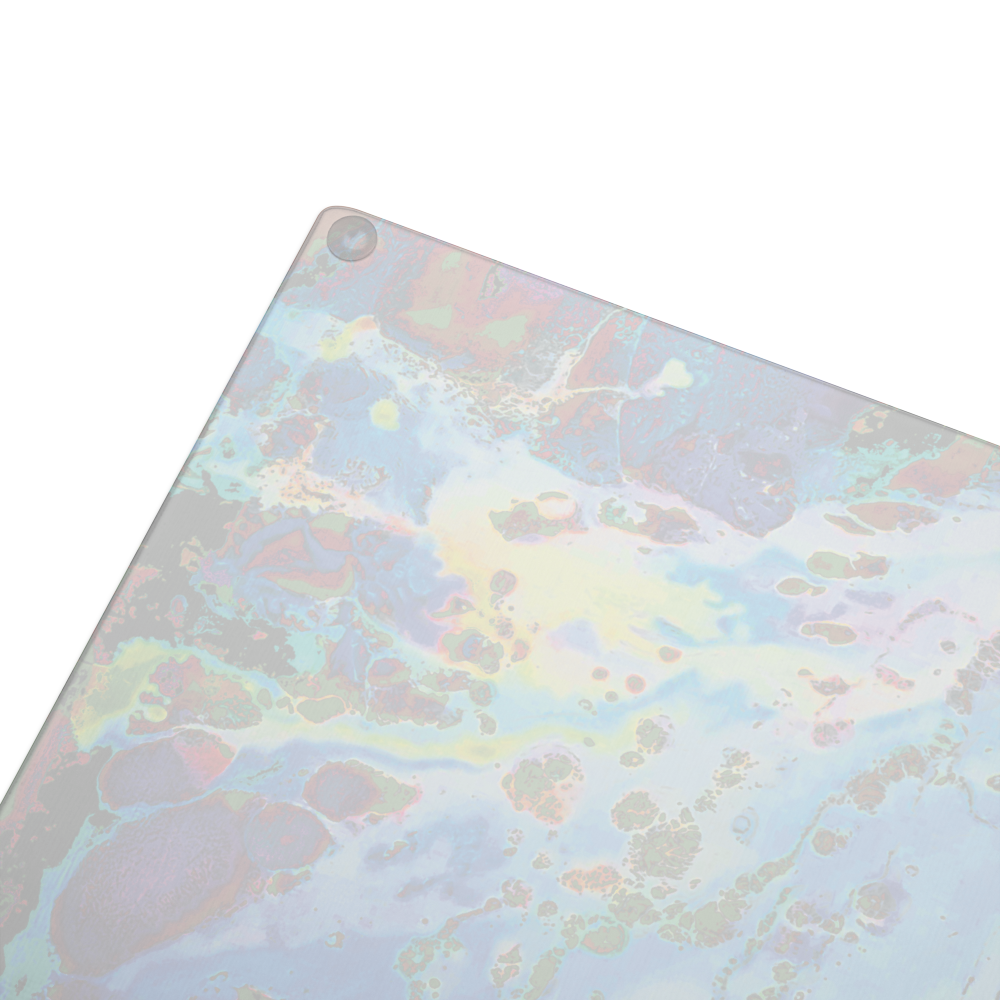 Colorful abstract blue glass cutting board 