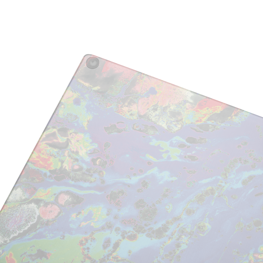 Colorful abstract design glass cutting board
