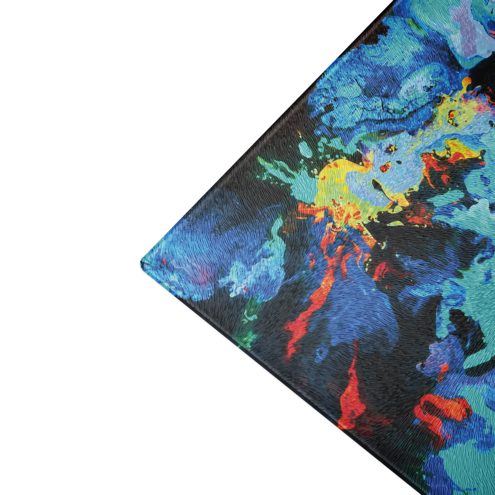 Colorful abstract design on a black background