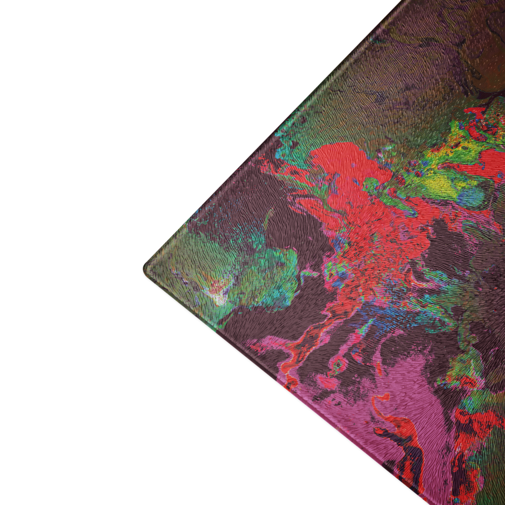 Abstract art glass cutting board