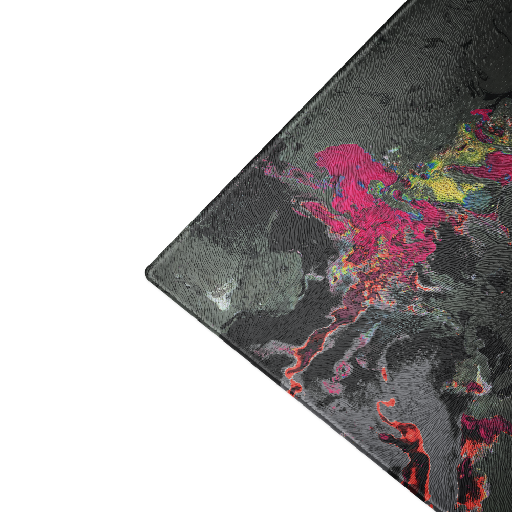 Abstract design on a textured surface with a white background