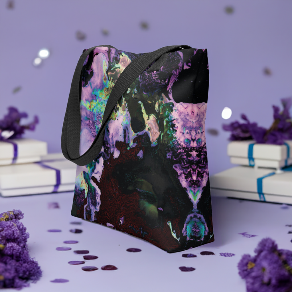 Lavender Abstract Art Shopping Tote Bag